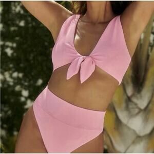 Beach Riot Ribbed Bikini Set Dallas Top S Highway Bottom S Pink Beach Resort
